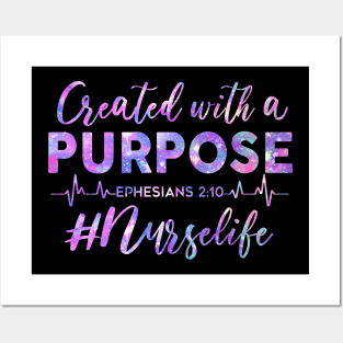 Created With A Purpose Ephesians #Nurselife Posters and Art